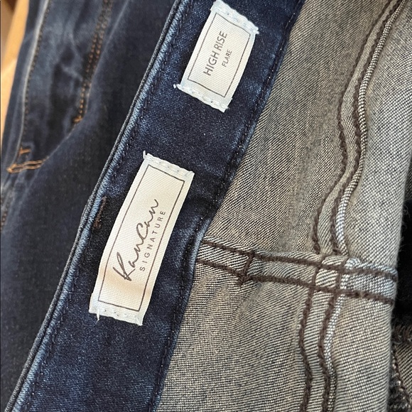 Kancan Signature High Rise Flare Stretch Jeans Size 26" Tall Dark Denim - Picture 6 of 9